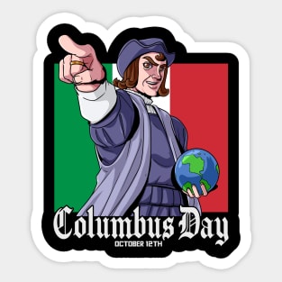 Christopher Columbus Day Italian Explorer 1492 Sticker